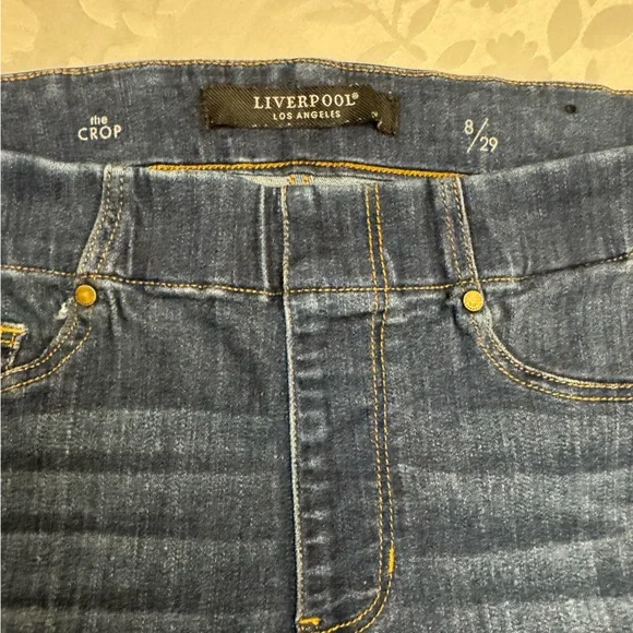 Liverpool Women's Skinny crop Jeans in Deep Blue - Picture 2 of 4